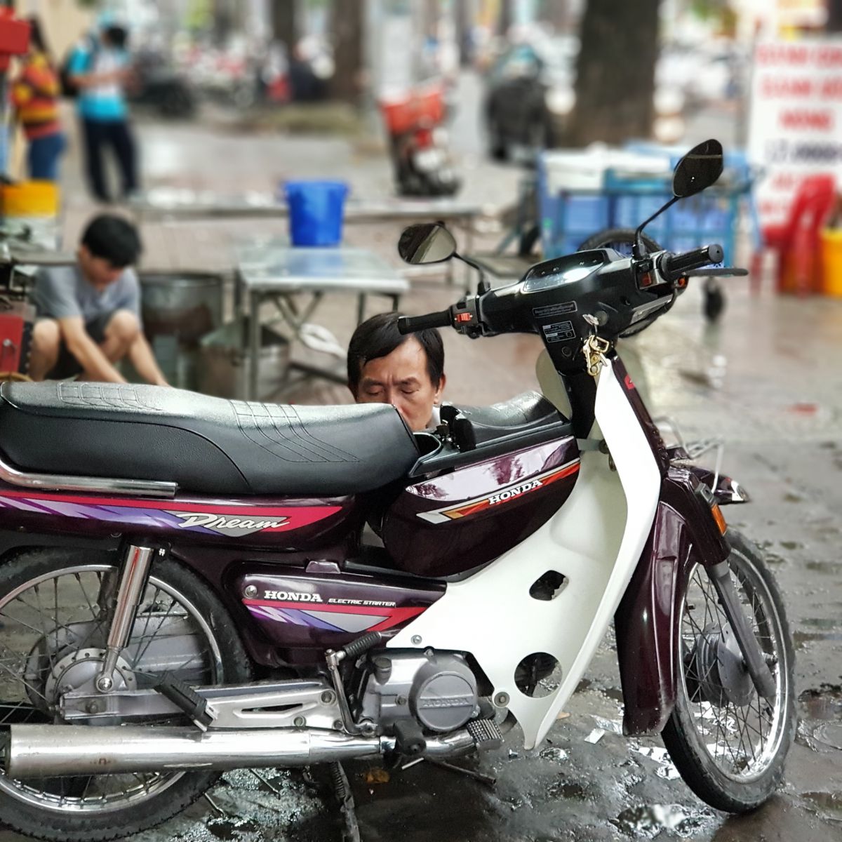 Bộ tem xe Dream lùn exces màu xanh tím xịn  Shopee Việt Nam